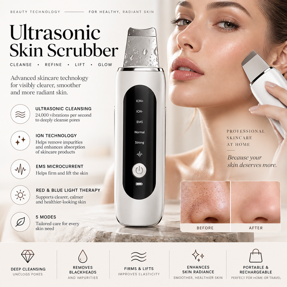 Ultrasonic Skin Scrubber
